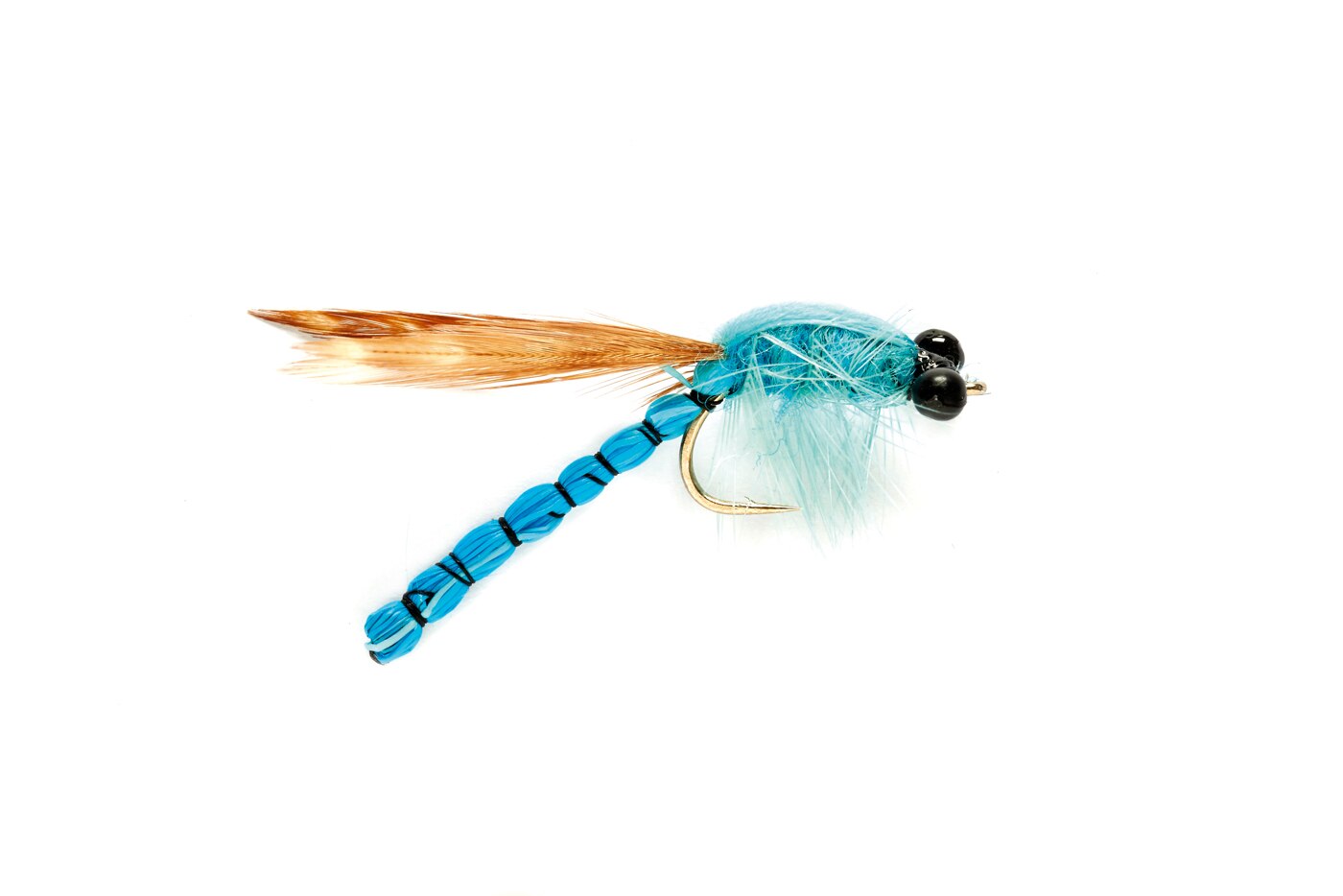 Teal Blue Dragon Damsel Trout Flies – 8 Pack, Size 10 – Summer Fly Fishing