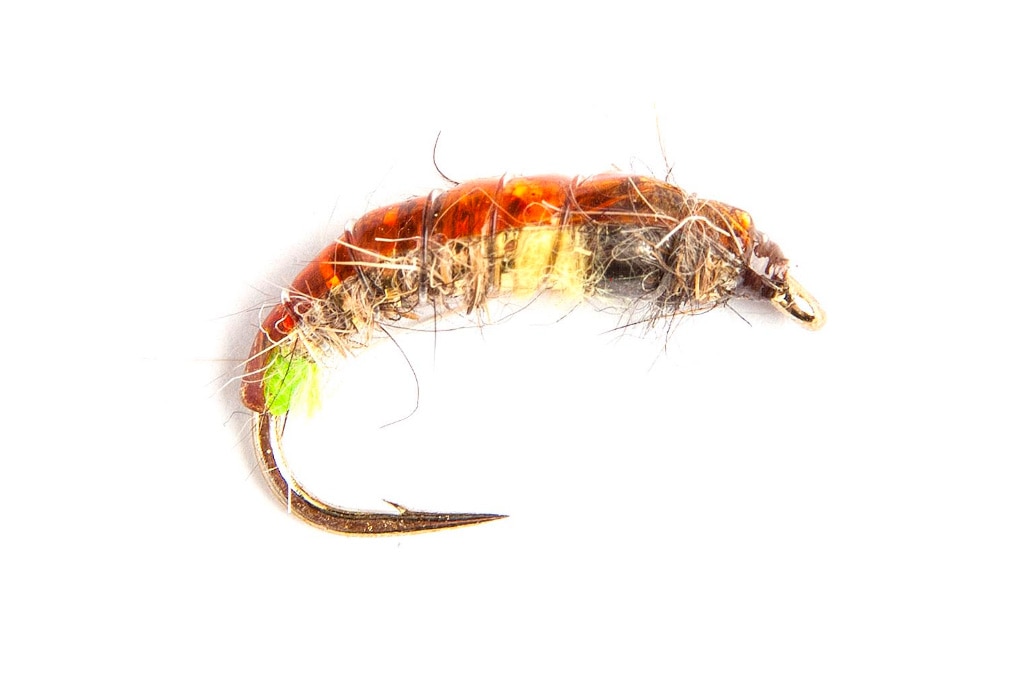 Hare's Ear Amber Czech Mate Tungsten Bead