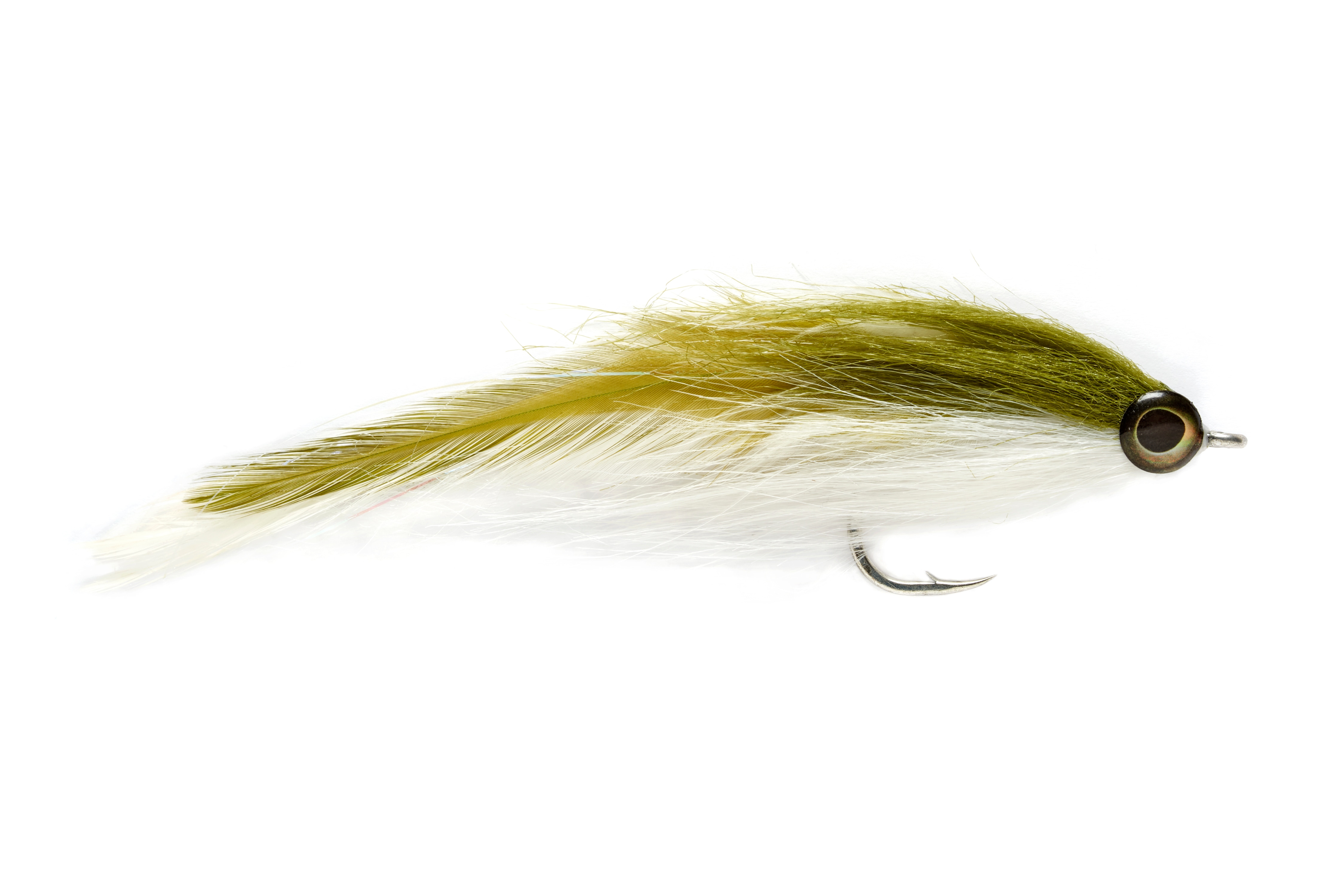 Two Tone Brushy Olive & White