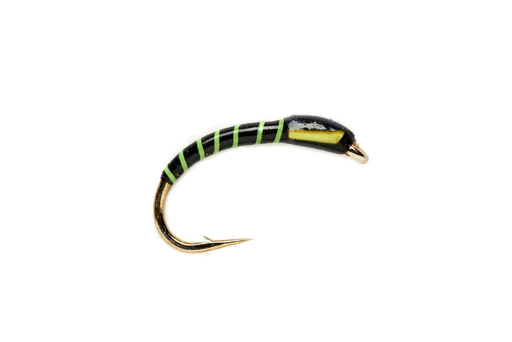 Fluorescent Green Ribbed Black Buzzer