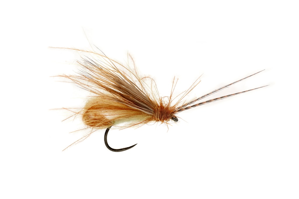 McPhail Bubble Wing Caddis Cinnamon Barbless S12 Fishing Fly, Tactical