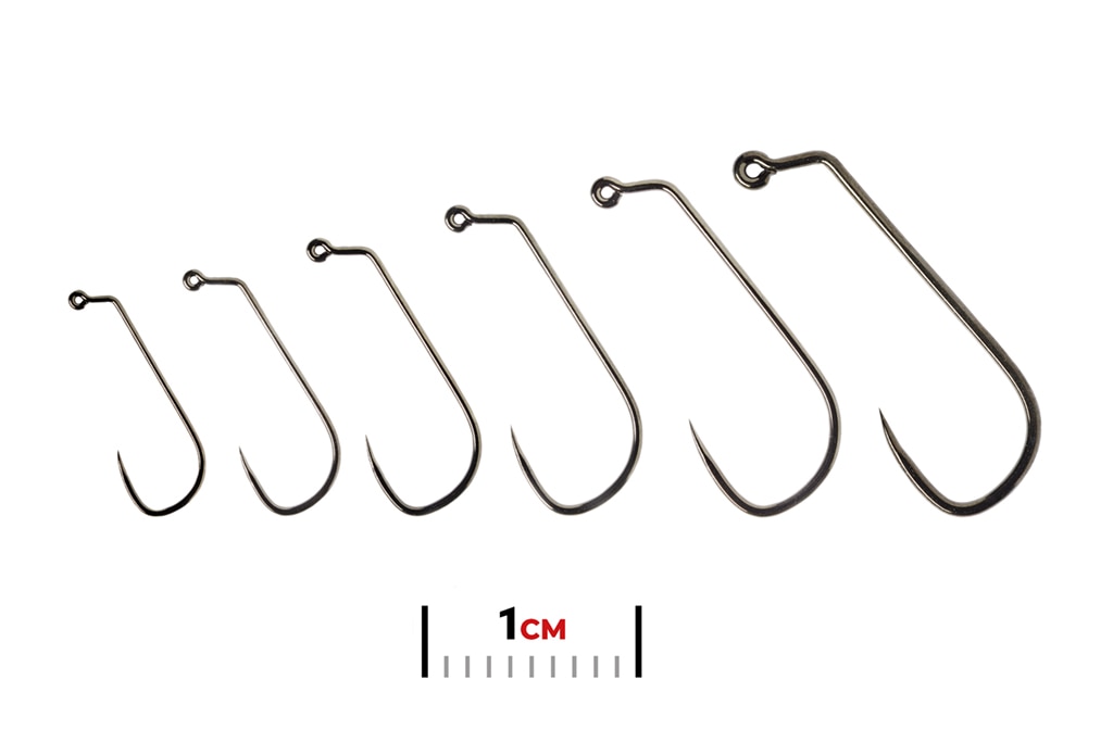 Fulling Mill Packet Hooks Jig Force Long Black Nickel Barbless