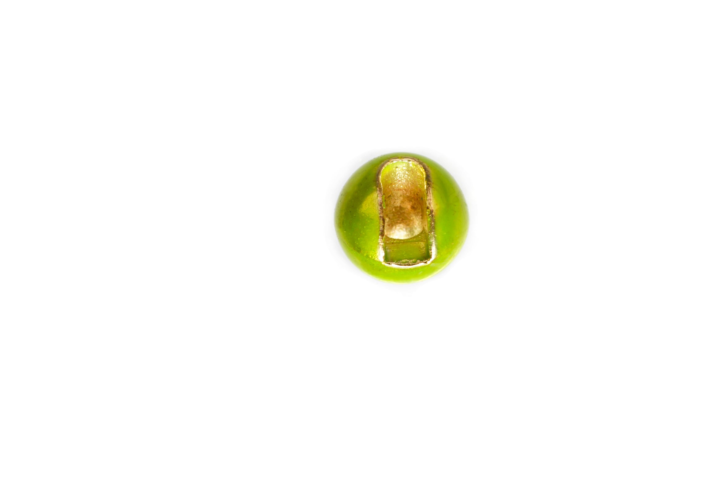 Metallic Chartreuse Fluorescent Slotted Tungsten Beads