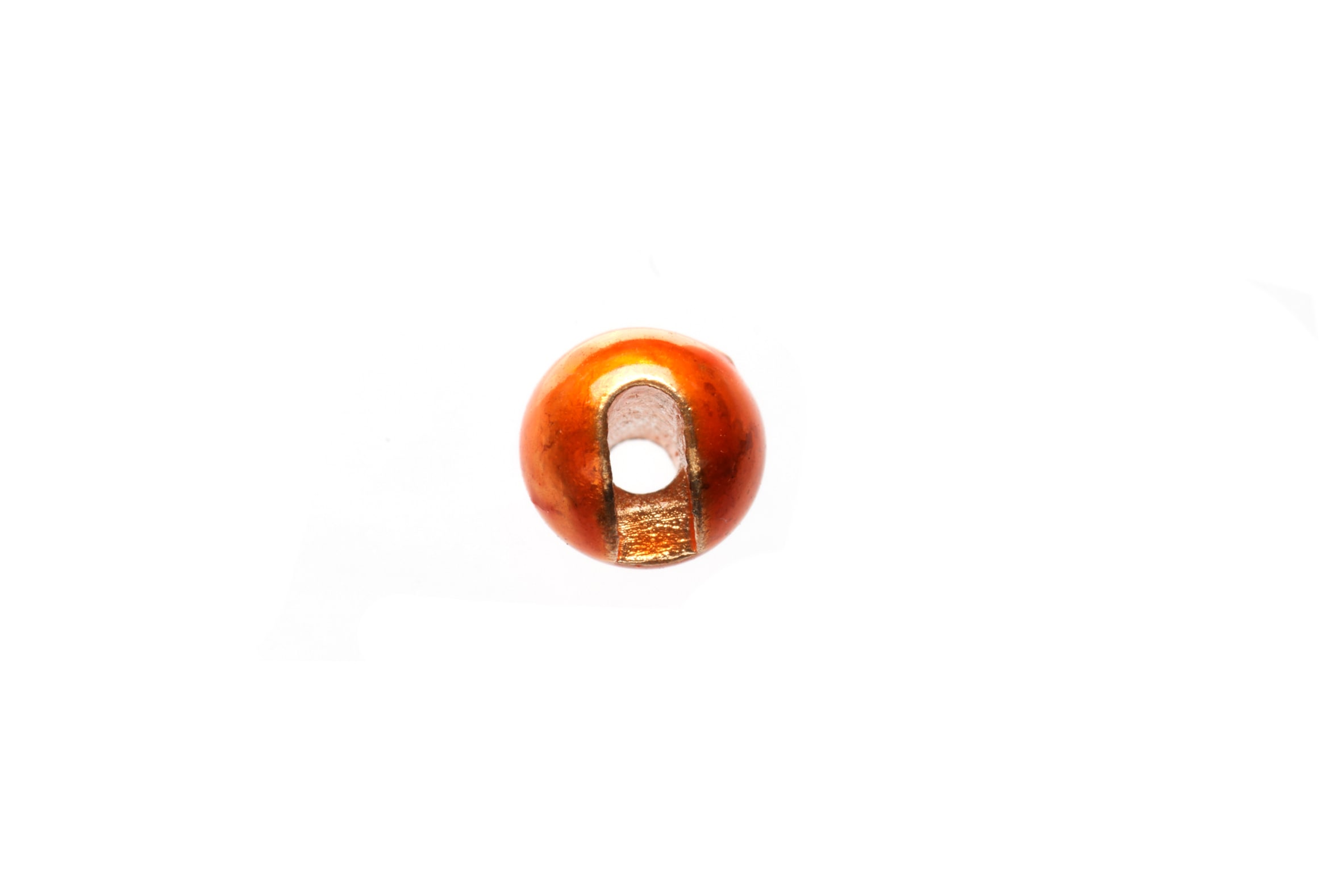Metallic Orange Fluorescent Slotted Tungsten Beads