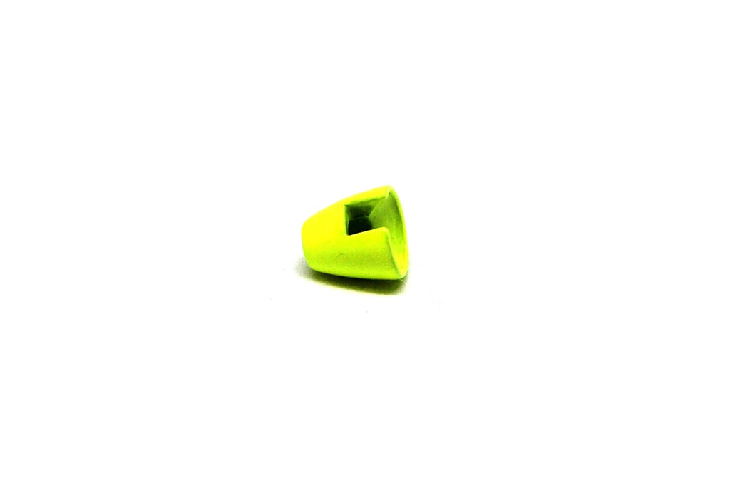 Slotted Tungsten Conehead Painted Fluorescent Chartreuse