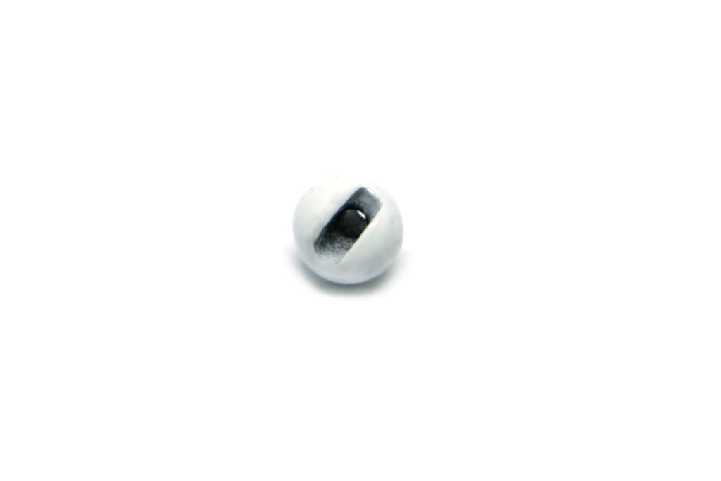 Painted Fluorescent White Slotted Tungsten Beads