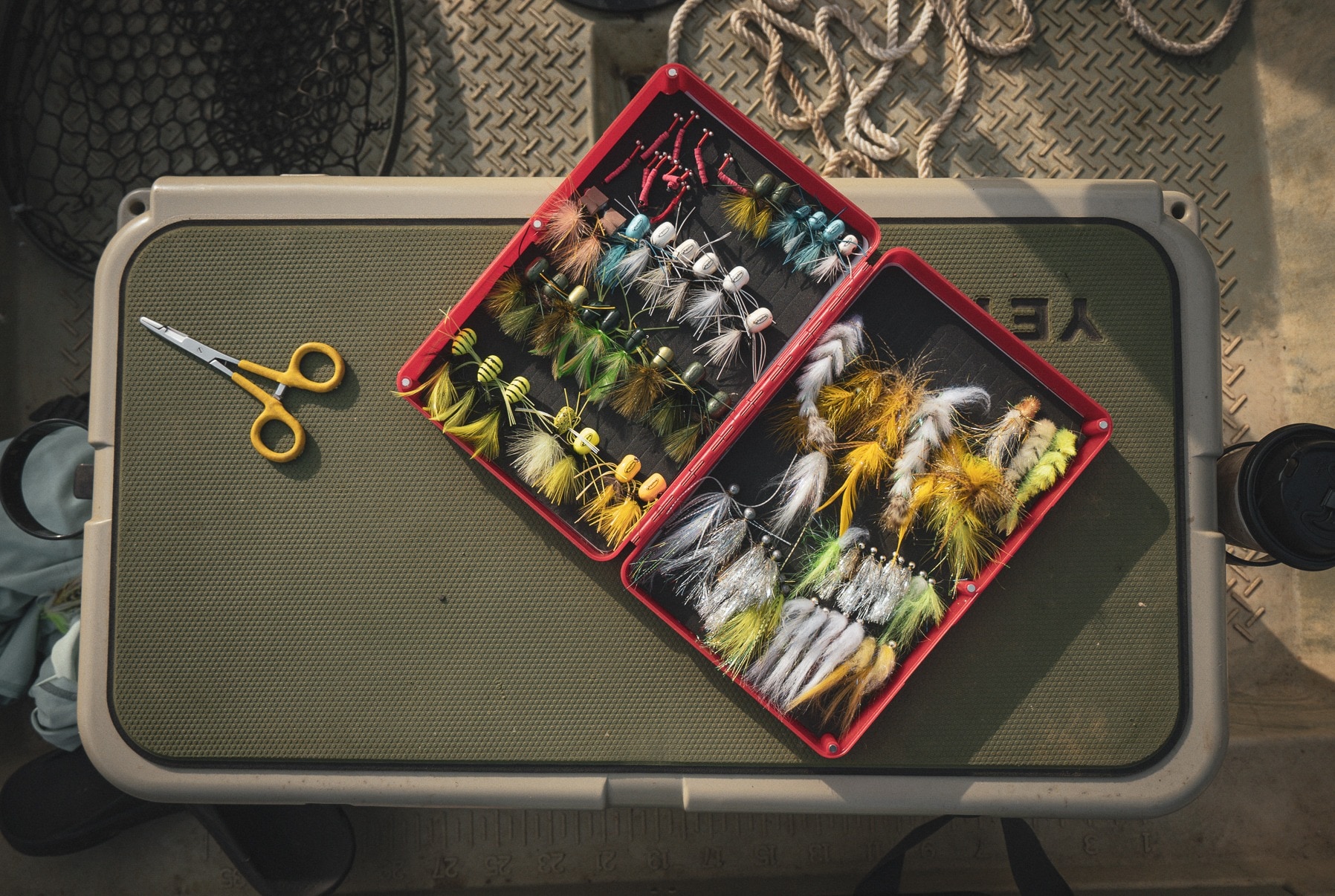 Streamer Max Box Red Fulling Mill Fly Fishing