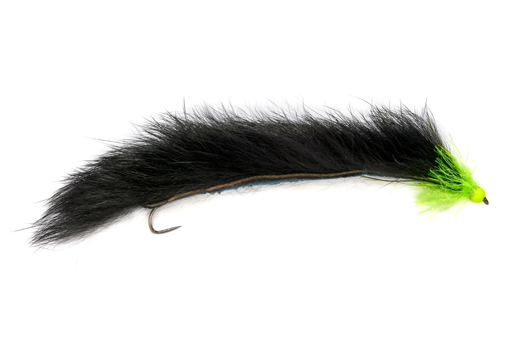 Snake Bead Head Black & Green Barbless