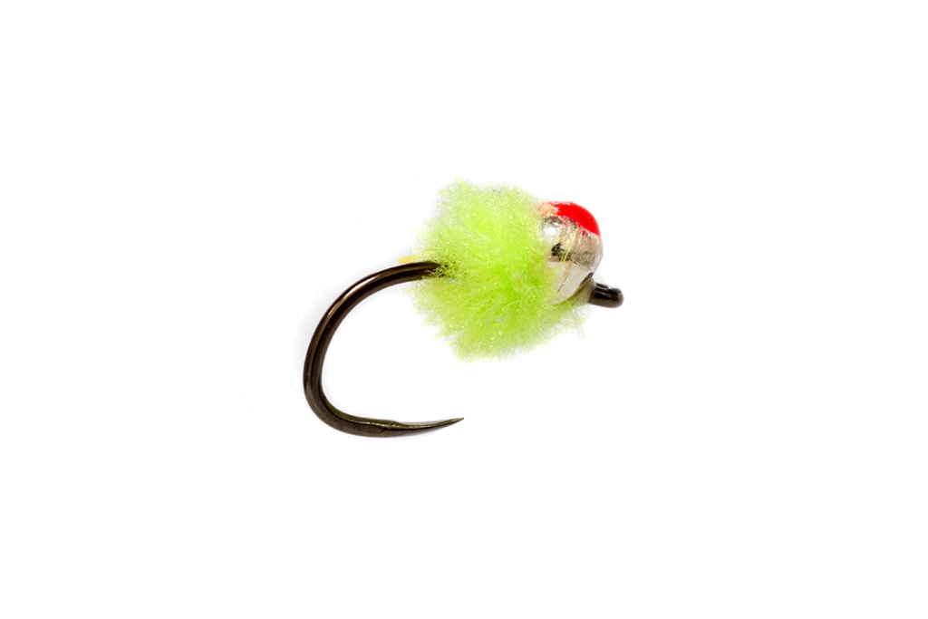 Croston's Tungsten Mini Egg Cucumber Barbless 3.0mm Red Spot