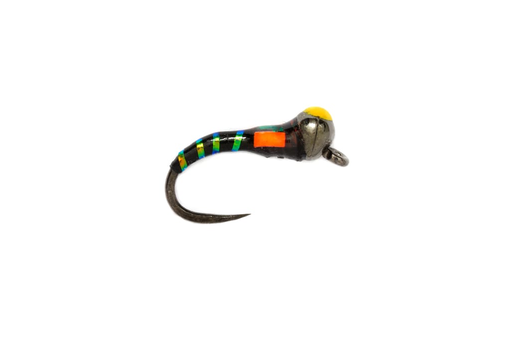 Croston's Bung Buzzer Black Barbless 2.5mm Yellow Spot