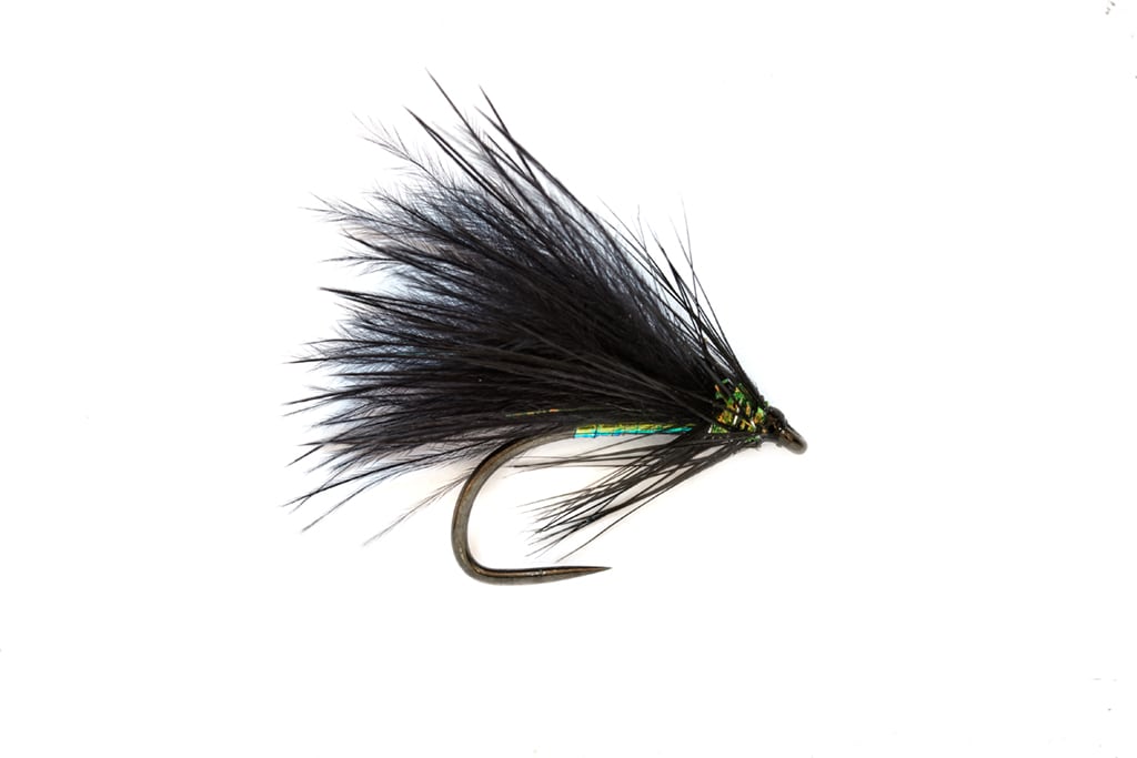 Jenkins' Cormorant Black Death Barbless Size 10 Fishing Fly