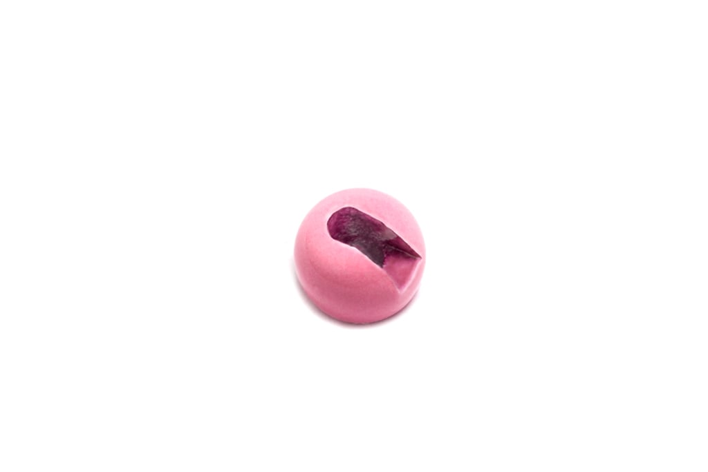 Soft Pink Painted Slotted Tungsten Beads